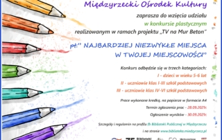 Plakat informujący o konkursie