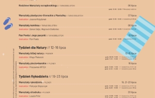 Plakat Plenerowe wakacje 2021