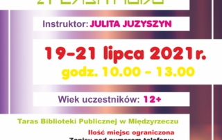 Plakat informujący o warsztatch