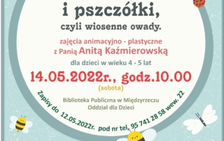 plakat iinformujący zajęciach dla dzieci w wieku 4-5 lat
