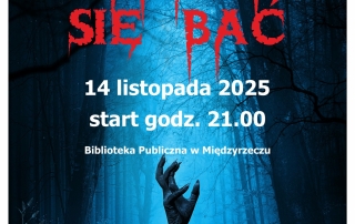 Plakat informujący o grze miejskiej dla dorosłych