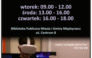Nowe godziny otwarcia pracowni VR